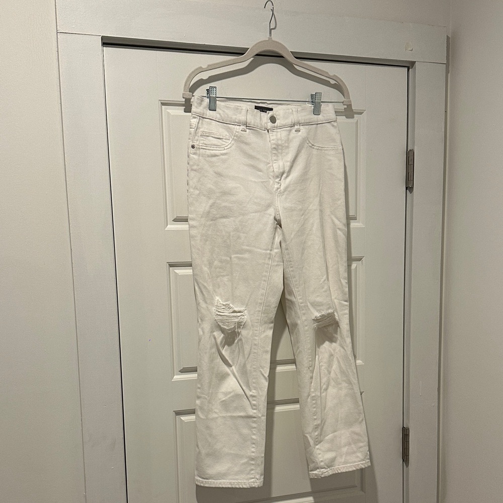 DL1961 White Straight Leg Women Jeans